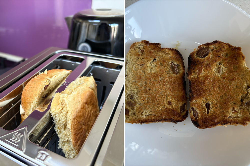 I also used it to toast hot cross buns (Sabrina Sahota/The Independent)