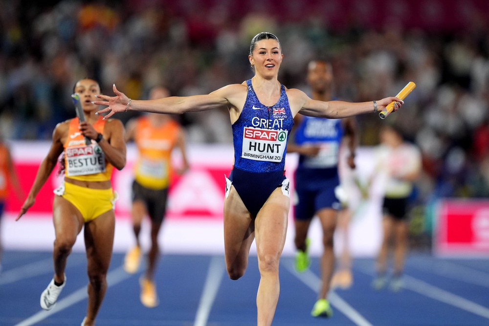 Hunt anchored Great Britain to mixed 4×400 European gold (Mike Egerton/PA) (PA Wire)