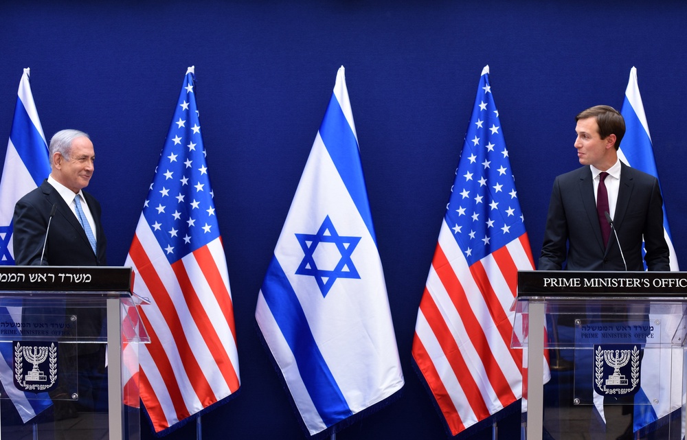 Israeli Prime Minister Benjamin Netanyahu and U.S. Presidential Adviser Jared Kushner met on Monday to discuss Gaza (file photo) (AFP/Getty)