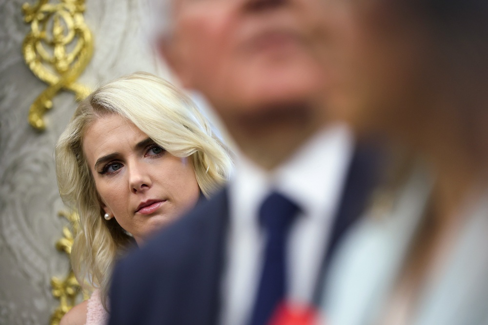 Natalie Harp, an aide to President Trump, was one of just a small handful of aides who accompanied him as he left Air Force One behind as a decoy amid an Iranian threat while traveling from Turkey (Getty)