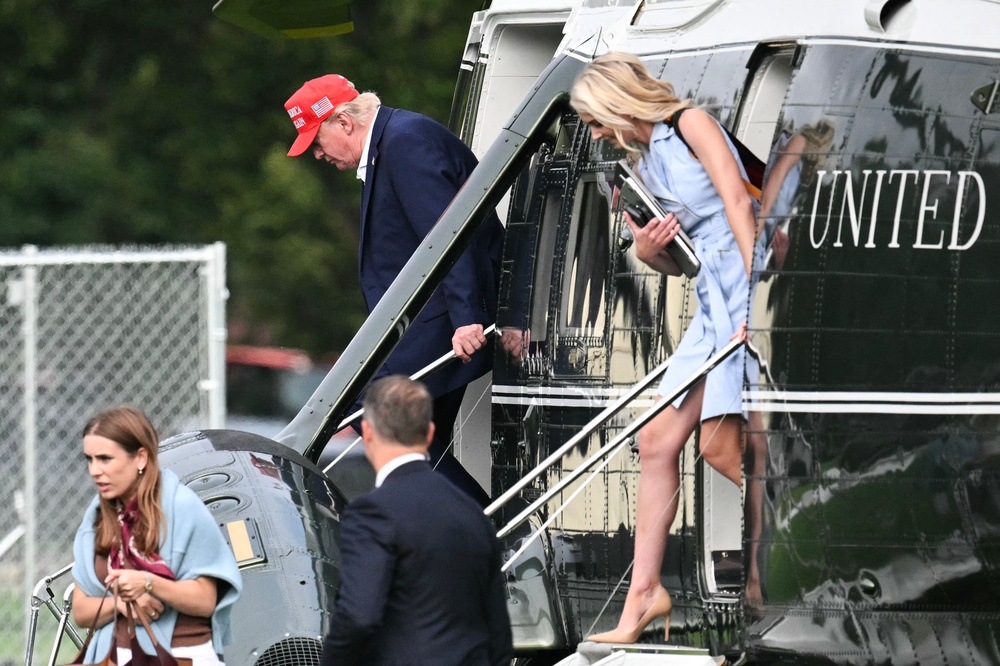 It was not immediately clear when the letter was written, but the Times previously reported that Harp sent Trump a series of letters that ‘unnerved people around him’ in 2023 (AFP/Getty)