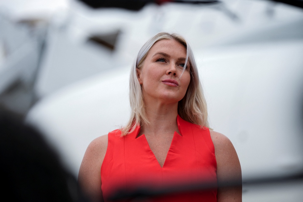 ‘ I have felt in my heart that I cannot be the best mom my two young children deserve while devoting the constant time, energy, and attention required of the White House Press Secretary,’ Karoline Leavitt wrote on X last week (Reuters)