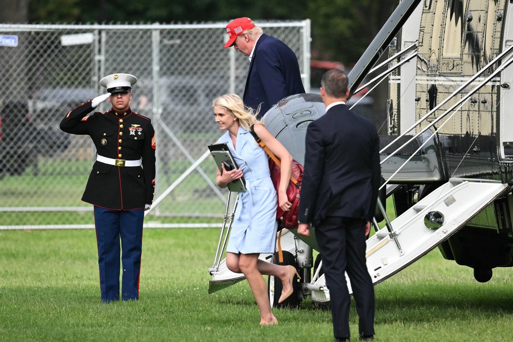 ‘Natalie Harp is a beloved White House Official, and the Fake News Media will never understand what it’s like to be as trusted and admired as her,’ a White House spokesperson previously told The Independent (AFP/Getty)