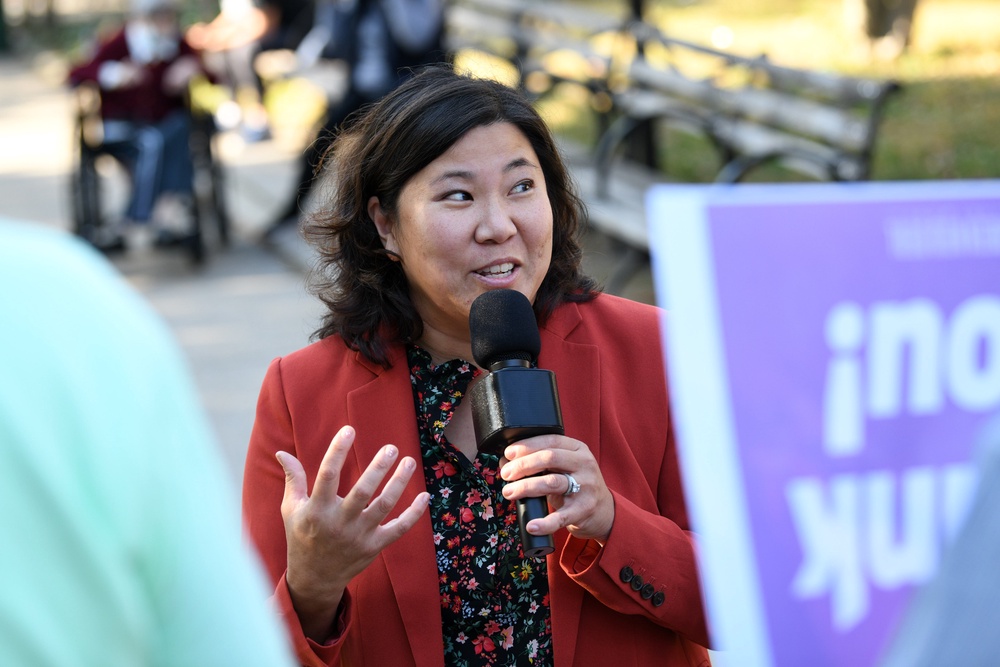Rep. Grace Meng said that Democrats can use the appropriations process to rein in Donald Trump (Getty)