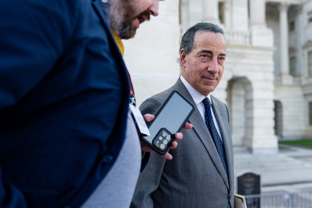 Jamie Raskin, a Maryland Democrat, served on the Oversight panel during Trump's first term and is now set to clash with Blanche on the Judiciary panel (Reuters)