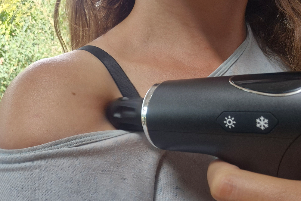 Some massage guns, such as the Medisana MG 560, have hot and cold settings (Kerry Law/The Independent)