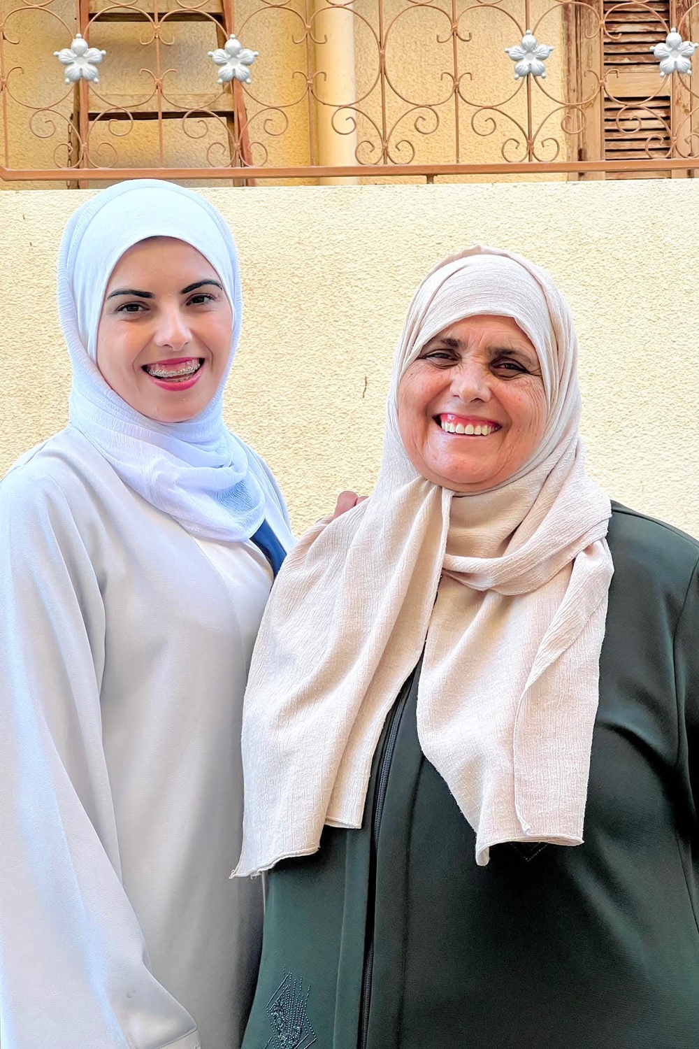 Mariam and her beloved mother who died from cancer in the middle of the war no Gaza (Family handout)