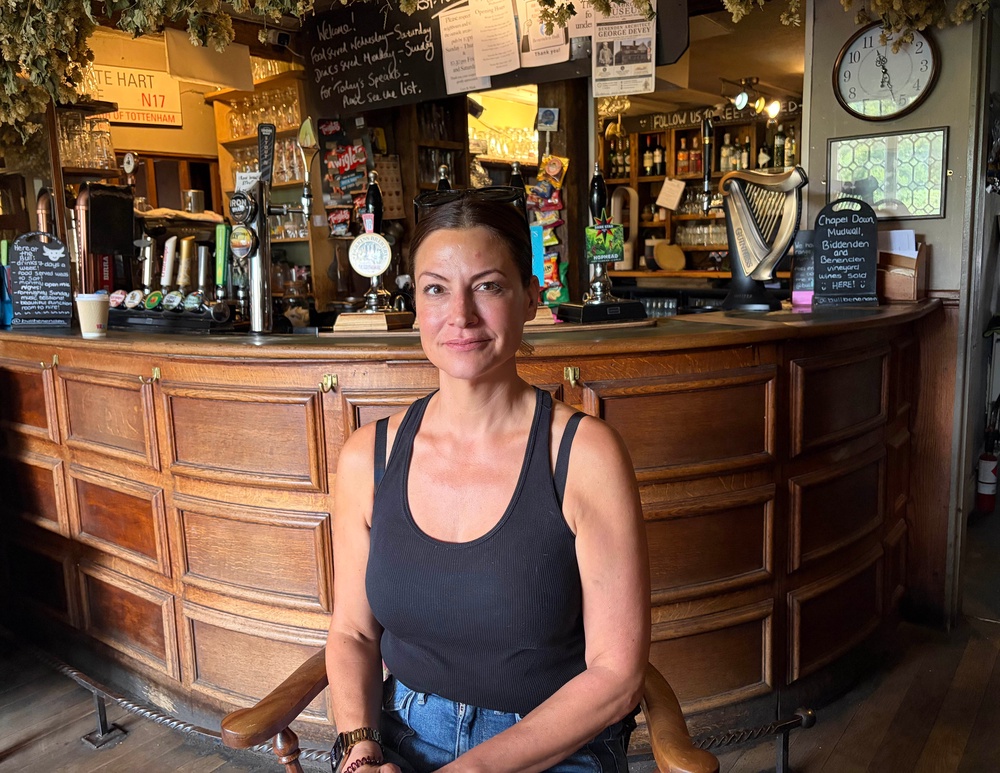 At The Bull At Benenden pub, one resident Nicola Stanway had come in after not receiving a delivery, and has been out of water since Thursday (PA)