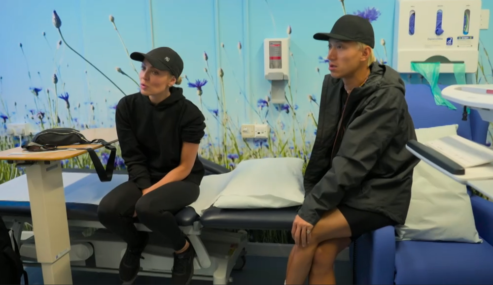 Amy Dowden and Carlos Gu on 'Celebrity Hunted' (Channel 4)