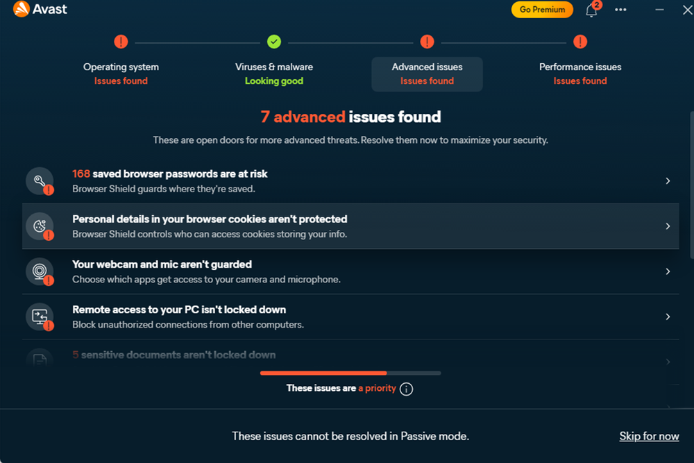 Avast is pretty clear at telling you what needs resolving (Avast)