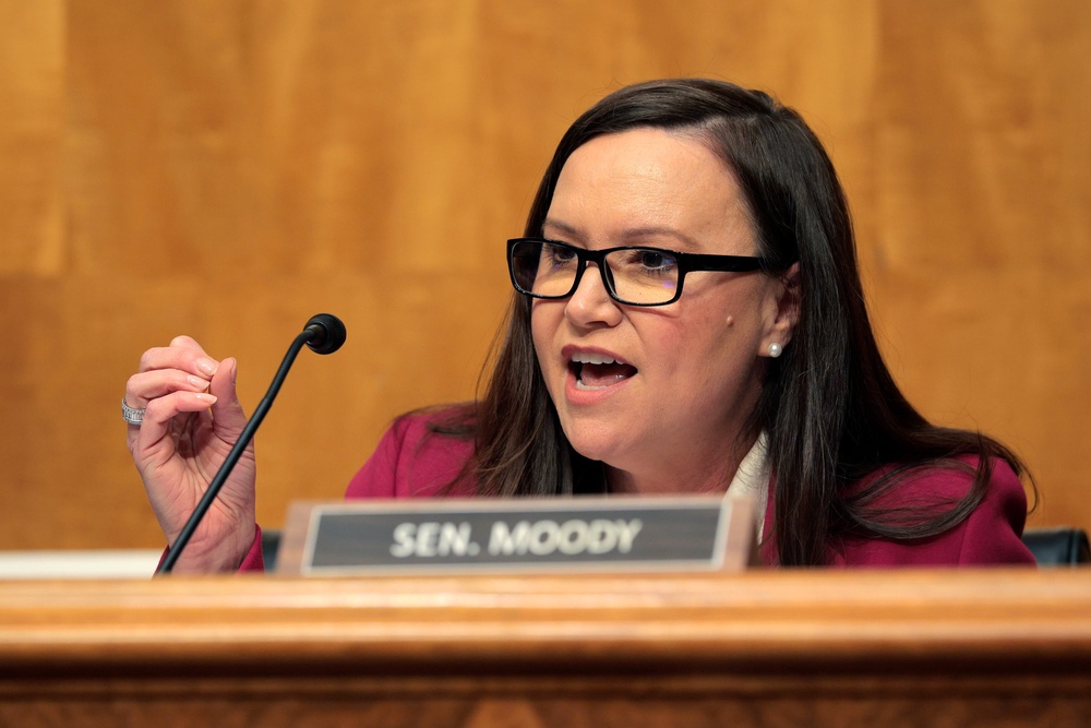 Sen. Ashley Moody is battling to keep her seat after she was appointed by DeSantis to finish Marco Rubio’s term following his appointment as Trump's secretary of state (Getty Images)