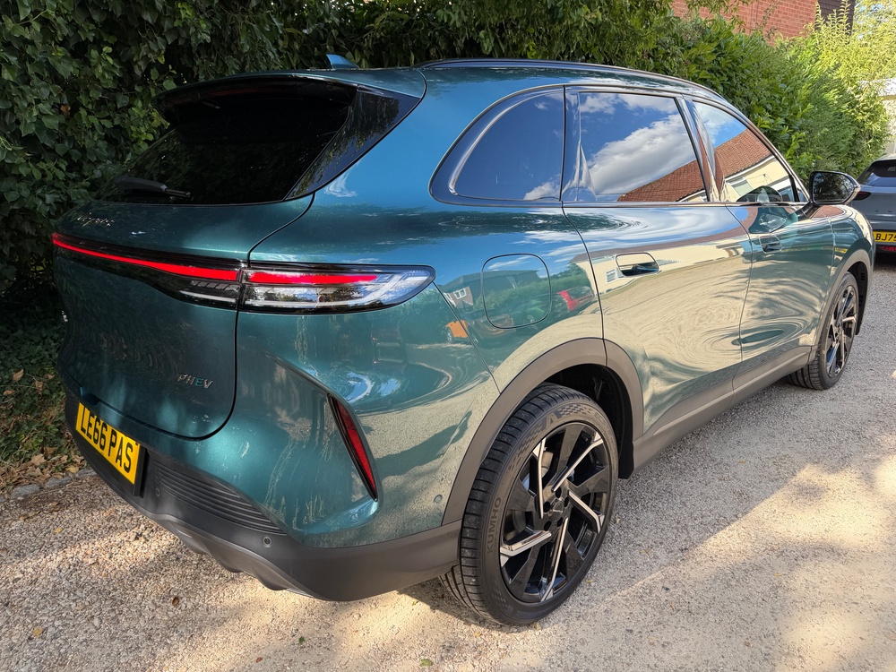 There's a hint of Porsche Cayenne about the back of the Lepas L8, including the Lepas badge on the boot lid (Steve Fowler)