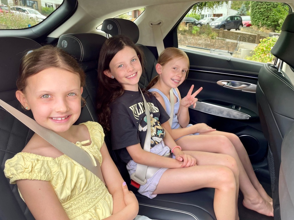 Simon's daughters were wowed by the Genesis's panoramic sunroof and ambient lighting (Simon Best)