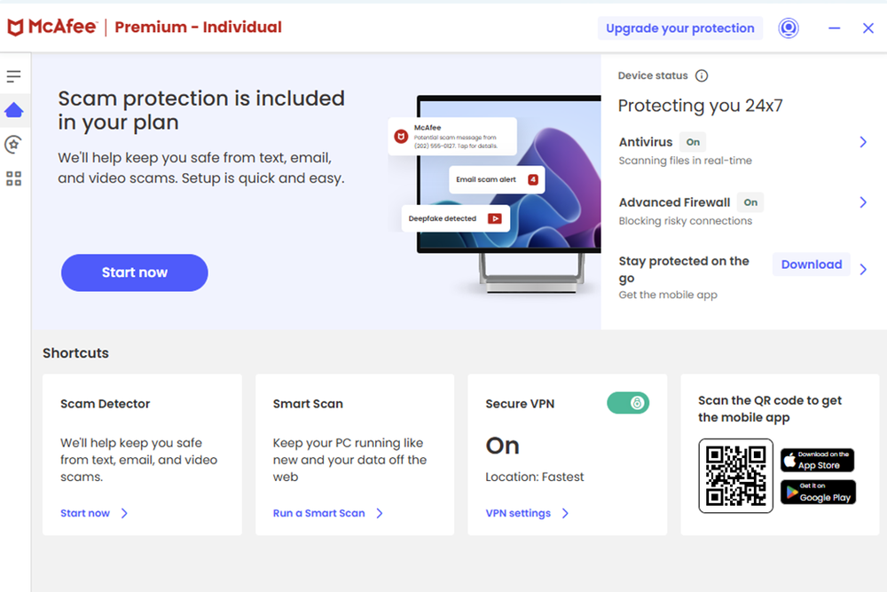 Cover an unlimited number of devices (McAfee+)