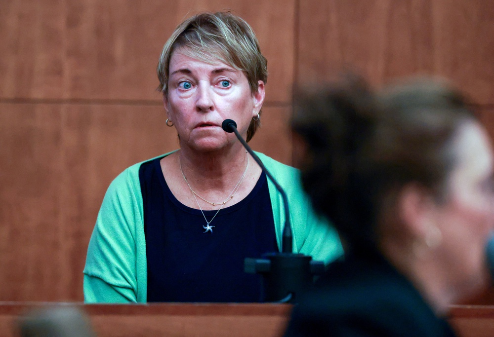 Susan Clancy, the former mother in law of Lindsay Clancy, during testimony at Lindsay Clancy's murder trial (Reuters)