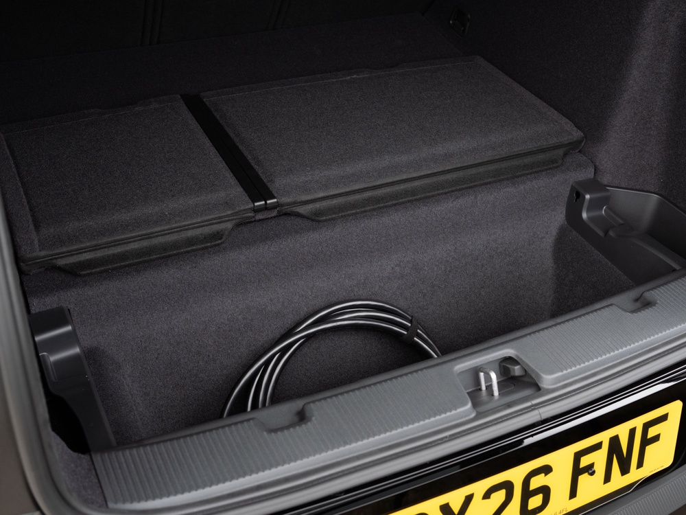 The Volvo EX60's boot features clever partitions to keep things safe and stop them rolling around (Volvo)
