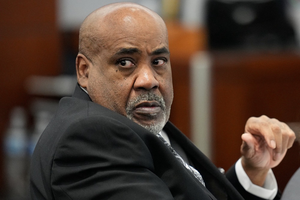 Duane ‘Keffe D’ Davis is charged in connection with the drive-by shooting that killed Shakur (John Locher / AFP via Getty Images)