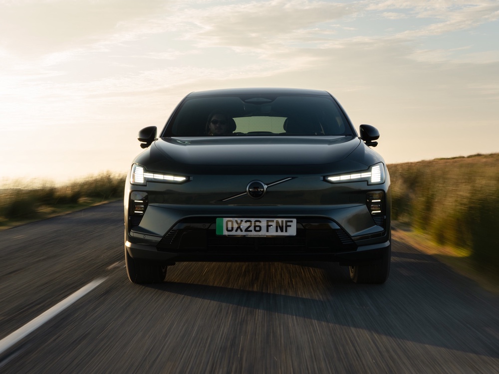 The Volvo EX60 comes with three different battery options with ranges from 380 miles for the P6, 410 miles for the P10 and 503 miles for the P12. (Volvo)