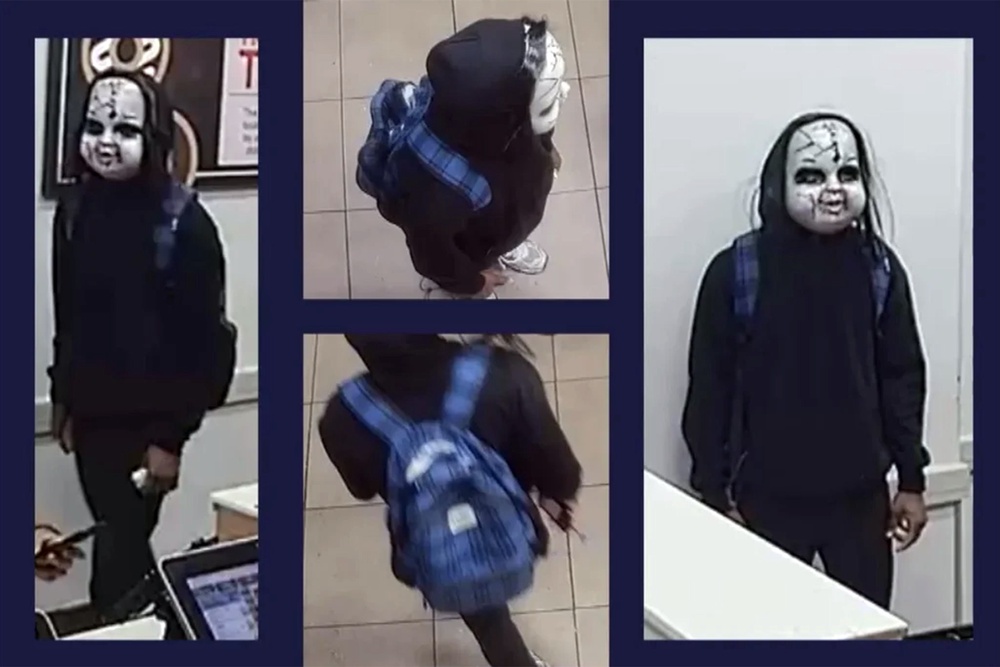 The masked man was spotted on several security cameras (Philadelphia Police Department)