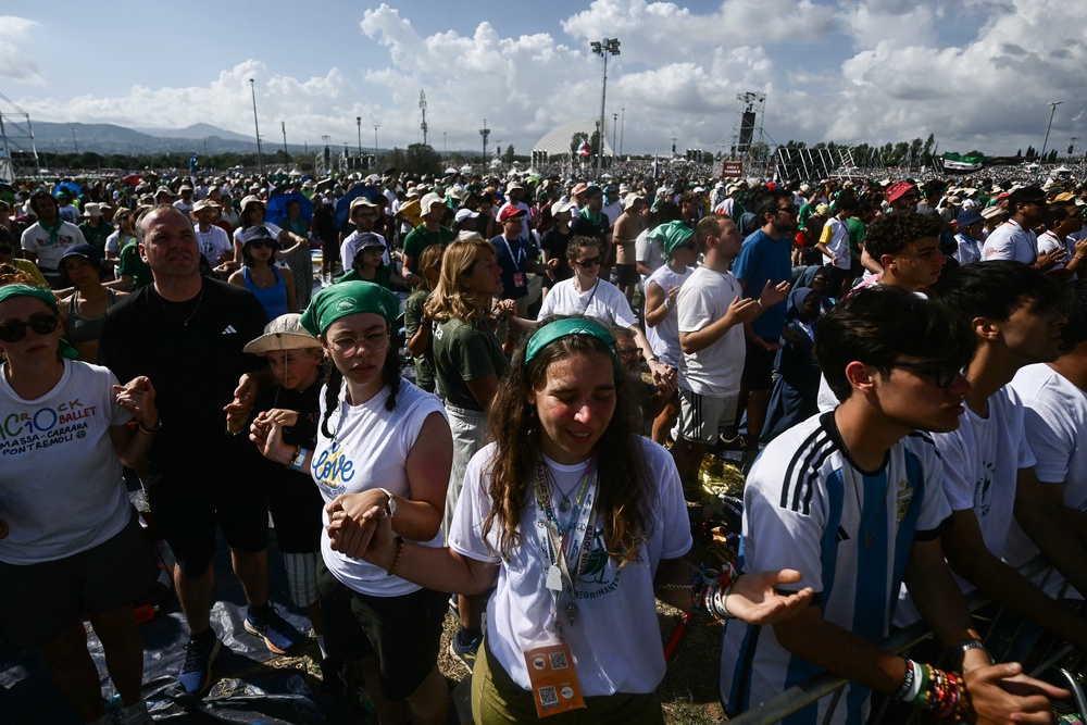 The Pope drew in vast crowds for the Youth Jubilee in Rome (AFP/Getty)
