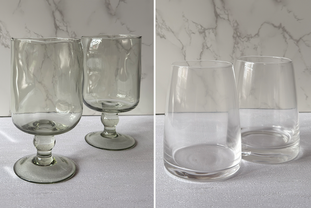 From stemless designs to coloured glass and classic styles, I put a range of wine glasses to the test (Jonathan Hatchman/The Independent)