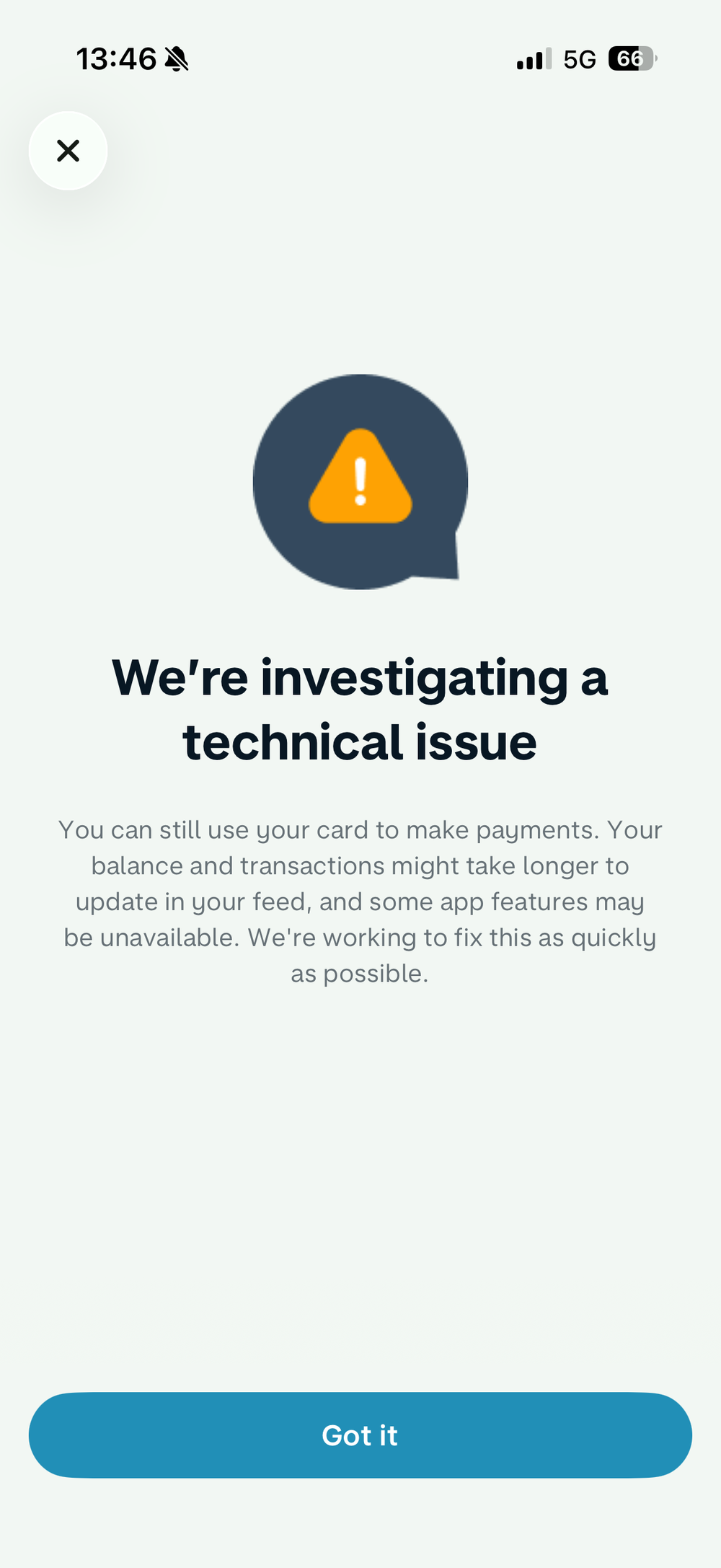Monzo is experiencing a technical issue with its app (Monzo)