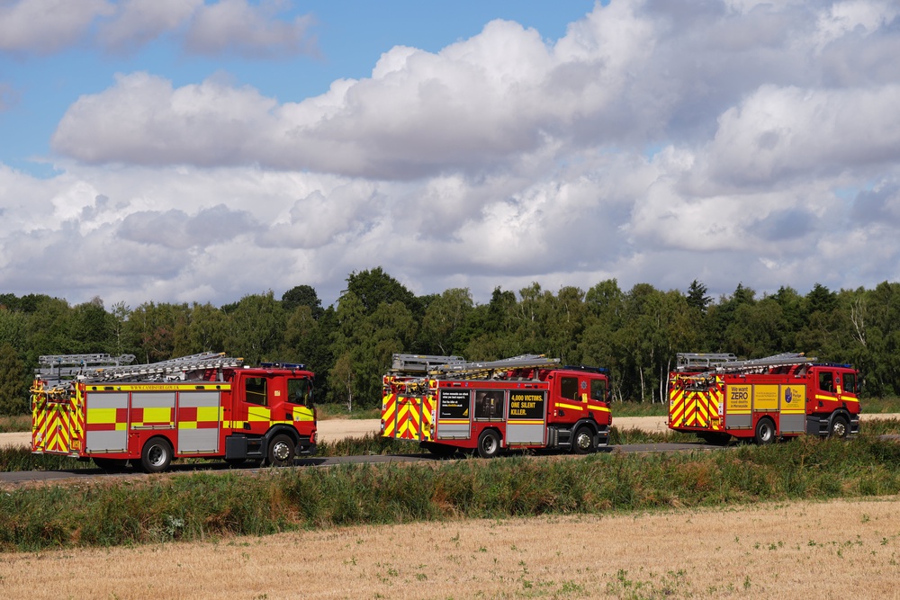 The fire at Holme Fen near Peterborough involves an area measuring around 60 football pitches and is deep seated in peat, Cambridgeshire Fire and Rescue Service said last week