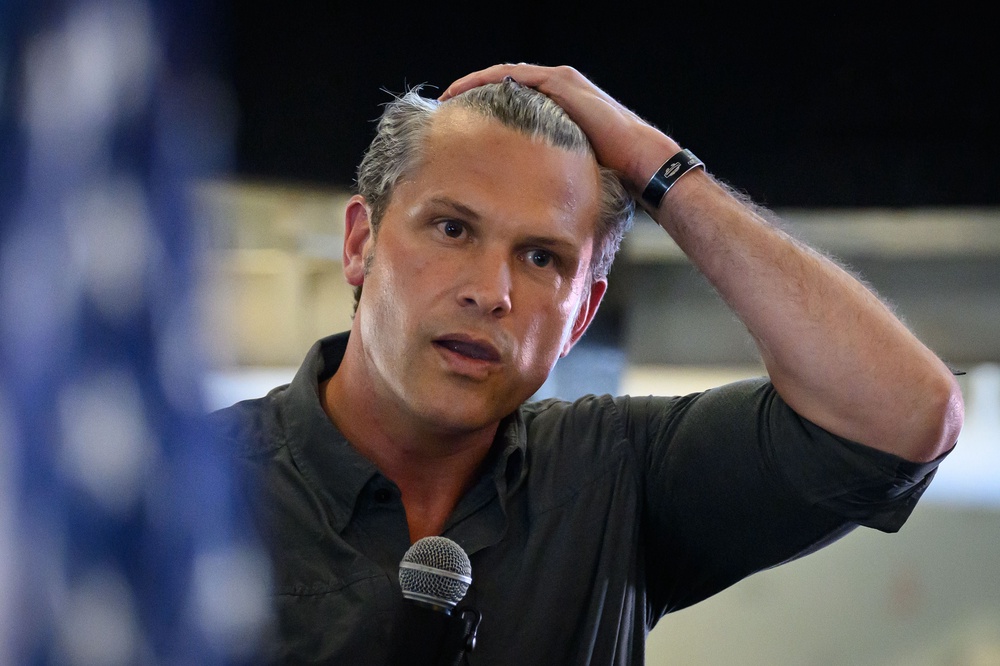 Defense Secretary Pete Hegseth attributes stable recruitment figures to his ‘warrior ethos’ culture-war overhaul of the armed forces (Getty Images)
