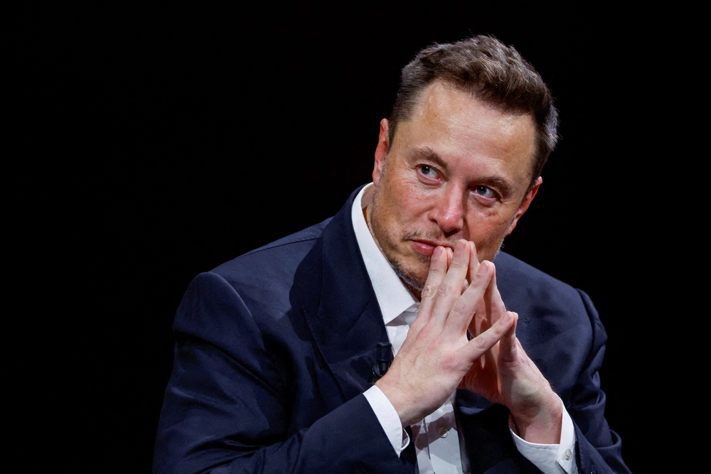 Tesla and SpaceX CEO Elon Musk at the Viva Technology conference. Americans have been expressing their frustration on social media about the state of weather forecasting following Musk's cuts to the federal workforce during his time with DOGE (Reuters)
