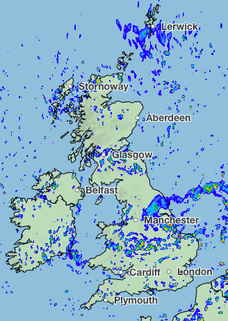 The north of England can expect storms and showers on Thursday (Met Office)