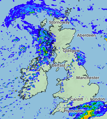 Wednesday morning will see showers for parts of the UK (Met Office)