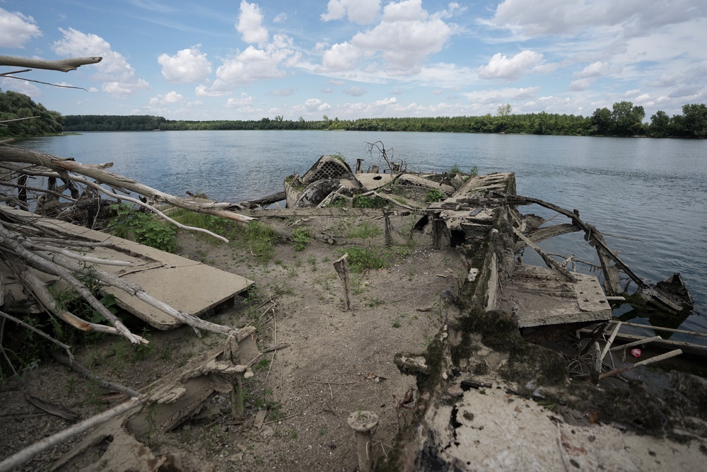 The Slovenian has been exposed by falling river levels (AP)