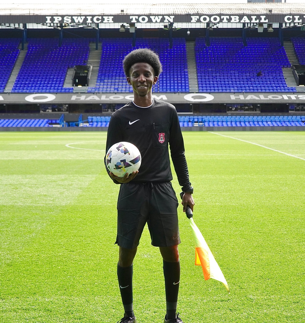 Nasser Hamid studies at Suffolk New College, where he is also taking an IT course with a view to an engineering career outside his refereeing (PA)