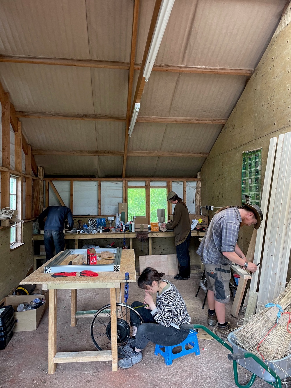Building the tools for a new textile system. The Common Cloth Works team develops small-scale flax-processing machinery, helping revive the skills and infrastructure needed to turn locally grown fibre into cloth. (Copyright: Zoe Gilbertson)