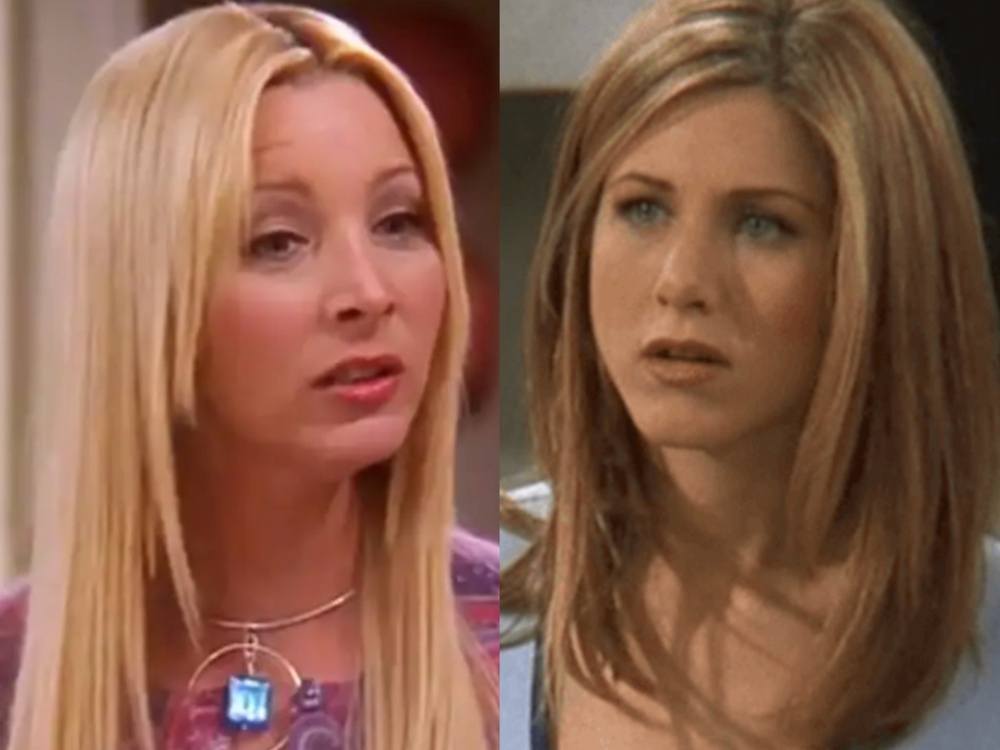 Lisa Kudrow and Jennifer Aniston as Phoebe and Rachel in 'Friends' (NBC)