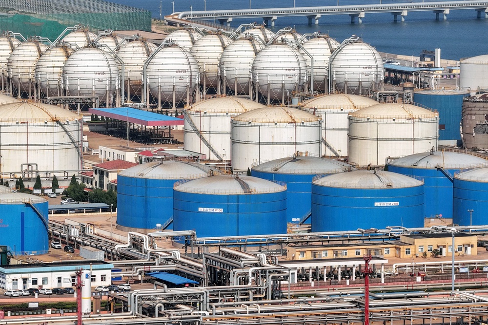 A Sinopec Company oil and LNG storage and transportation base in Longkou, eastern China (AFP/Getty)
