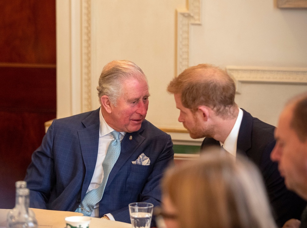 Harry with his father in 2018 (Steve Parsons/PA) (PA Archive)
