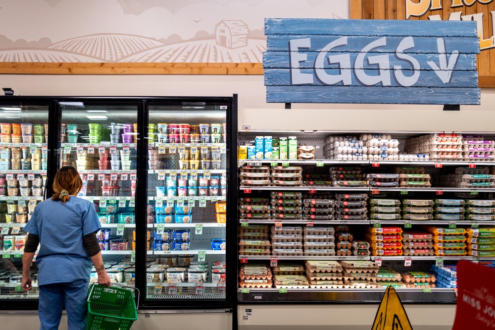 A person shops near dairy products at a Sprouts grocery store this month in Austin, Texas. Eggs have also been recalled following salmonella infections (Getty)