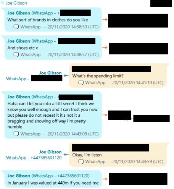 He then tells a victim that he is valued at £440m after asking for clothes while in hospital (Avon and Somerset Police)