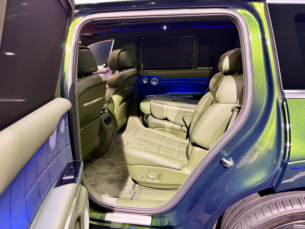 The standard 'swing door' GV90 still offers excellent quality and legroom for rear passengers. Up to seven seats are available (Steve Fowler)