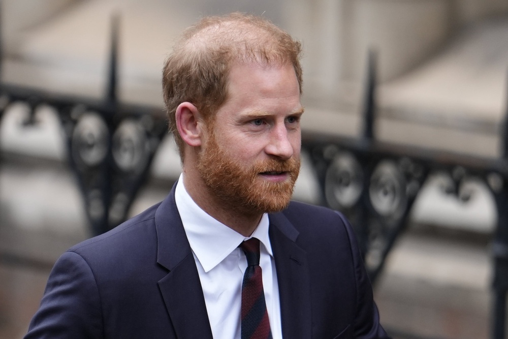 The Duke of Sussex outside the Royal Courts of Justice in January (Jordan Pettitt/PA) (PA Archive)
