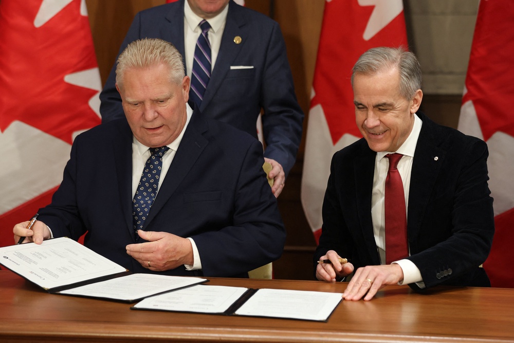 Ontario Premier Doug Ford, who previously clashed with Trump, has not commented on the deal (AFP/Getty)