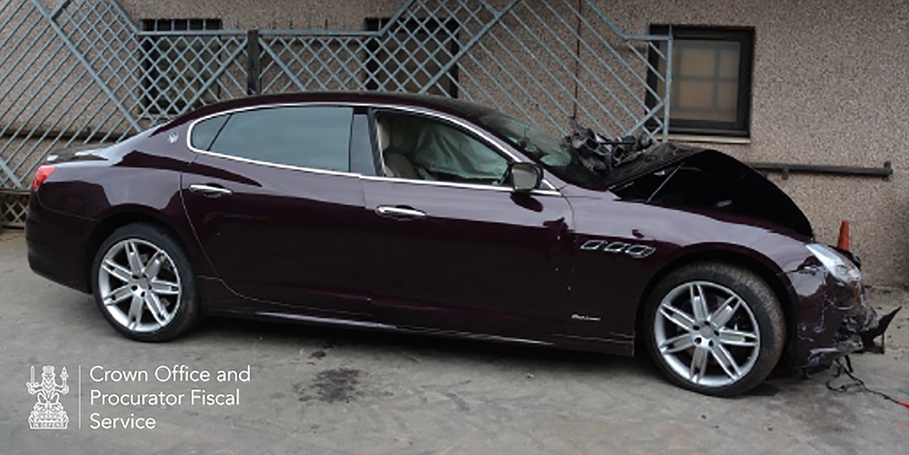 The court previously heard Garden entered a car showroom in Broughty Ferry in the early afternoon of 13 April and stole a high-powered Maserati parked in the forecourt (PA)