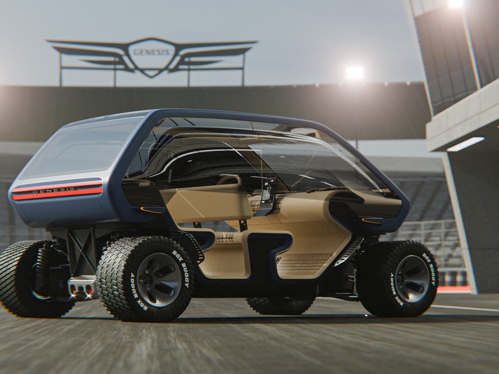 A working version of the Genesis Box Buggy concept has already been used at Le Mans and the Scottish Open Golf (Genesis)