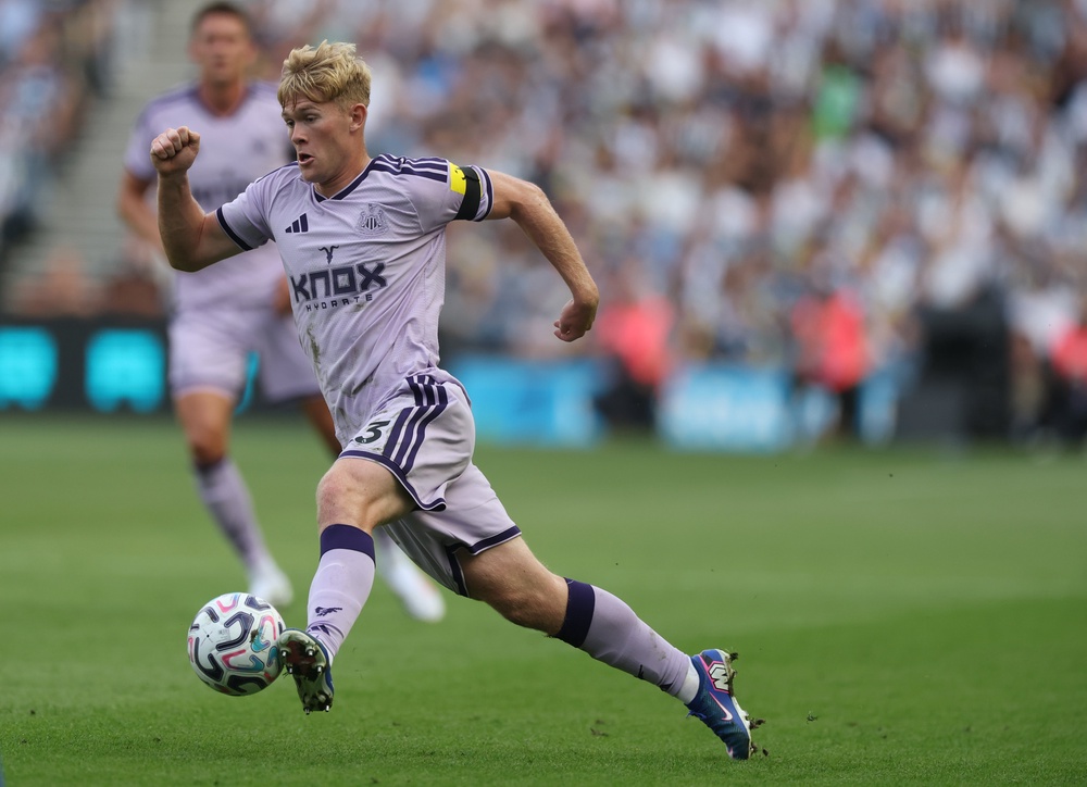 United have an interest in Lewis Hall, but Newcastle's asking price of £70m looks to have stopped any potential deal (Getty)