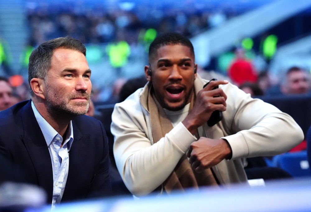 Eddie Hearn, left has sent a list of addenda to Sela to move the fight from the UK to the United States (Bradley Collyer/PA) (PA Wire)