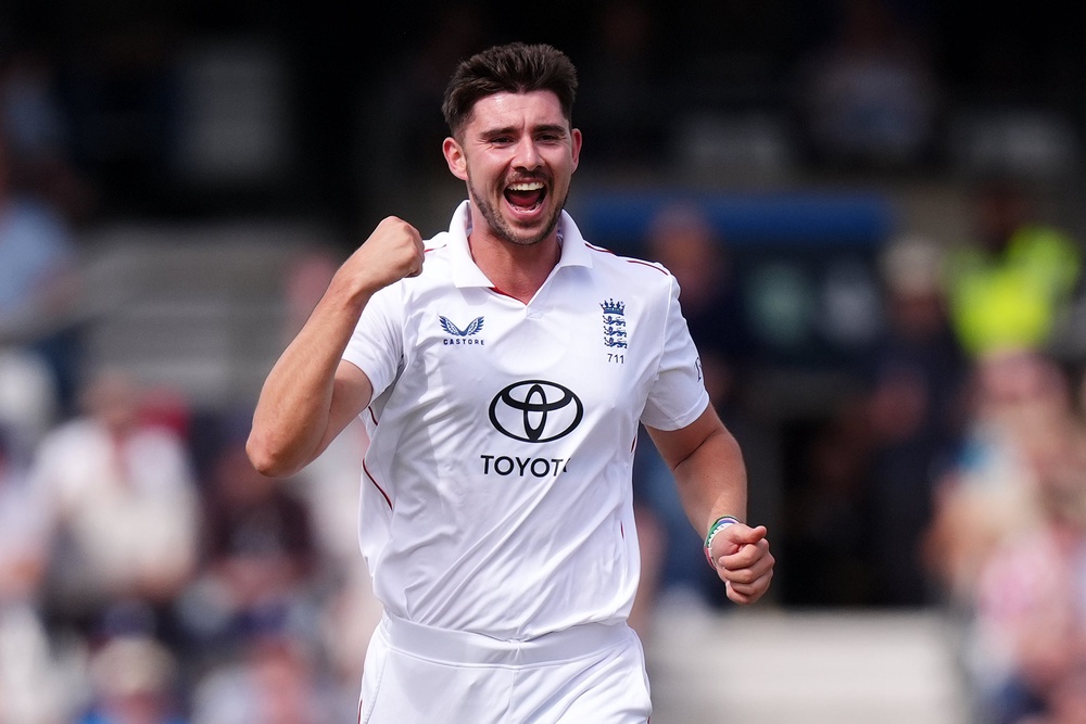 Josh Tongue helped himself to three quickfire wickets (Mike Egerton/PA). (PA Wire)