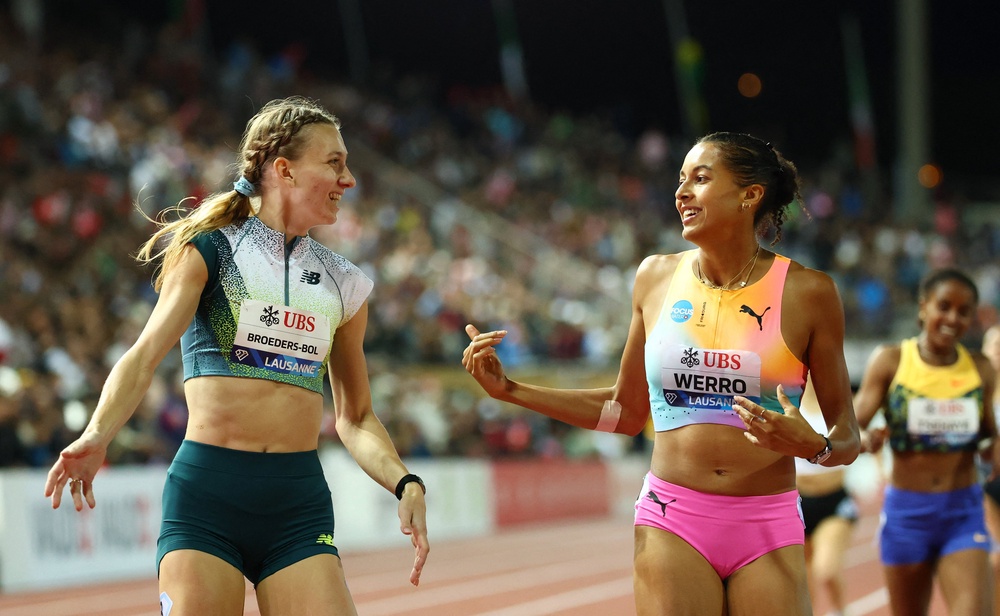 Audrey Werro beat Femke Broeders-Bol in an exciting 800m final (Reuters)