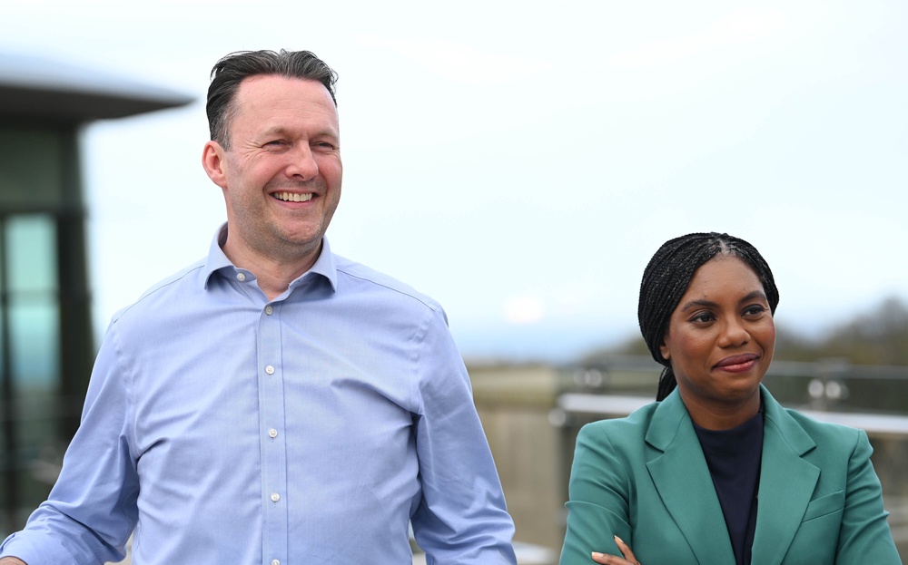 Kemi Badenoch praised the Scottish Conservative leader Russell Findlay, (left) saying he should be Scotland’s first minister. (Euan Cherry/PA)