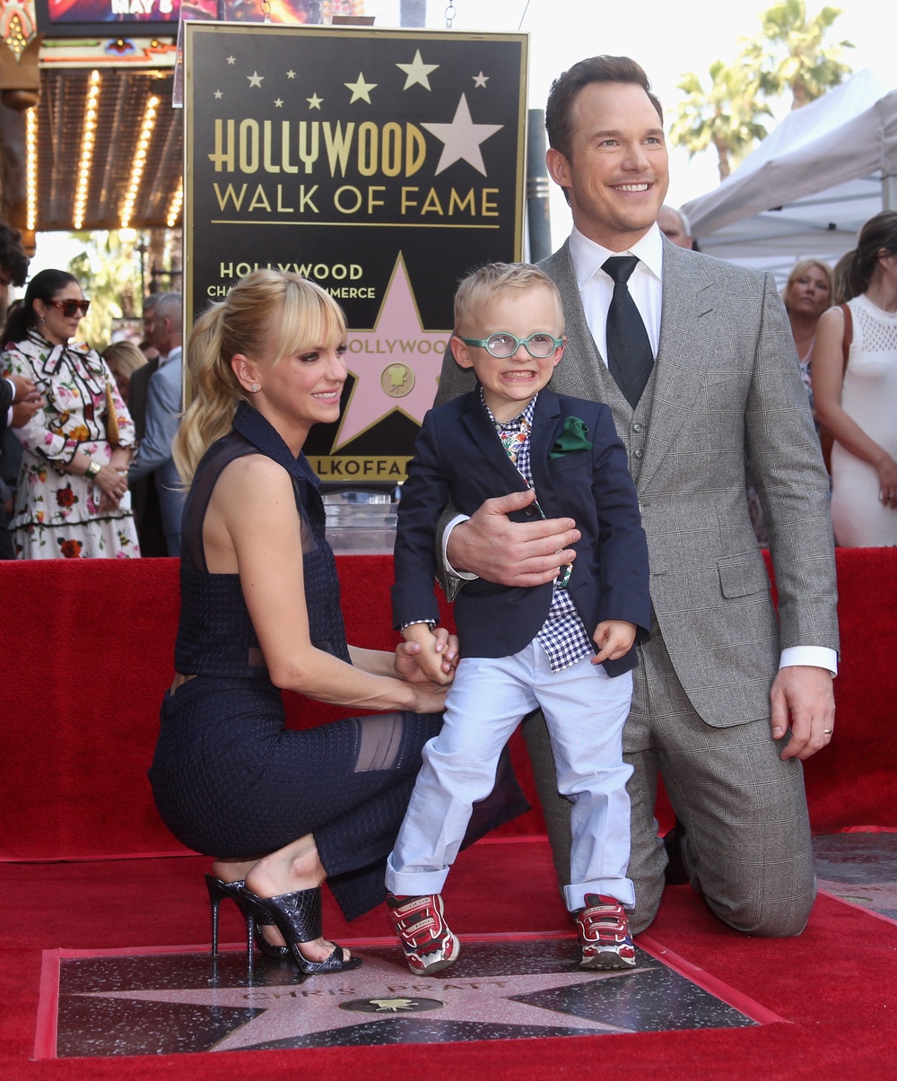 Faris and Pratt welcomed Jack in 2012. He was born nine weeks premature and suffered a severe cerebral hemorrhage, an experience Pratt has said had a profound impact on his faith (Getty)